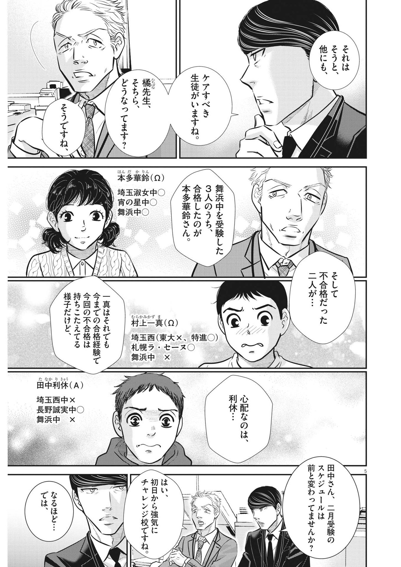 二月の勝者-絶対合格の教室- 第131話 - Page 5