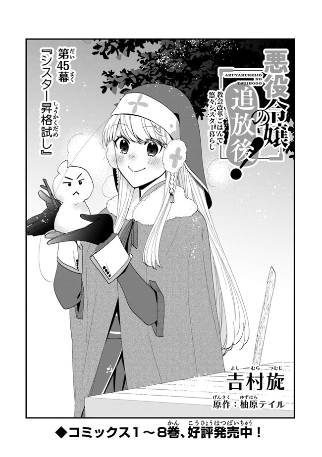 悪役令嬢の追放後！教会改革ごはんで悠々シスター暮らし 第45話 - Page 2