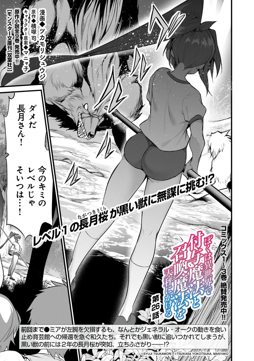 ぼくは異世界で付与魔法と召喚魔法を天秤にかける 第26話 - Page 1