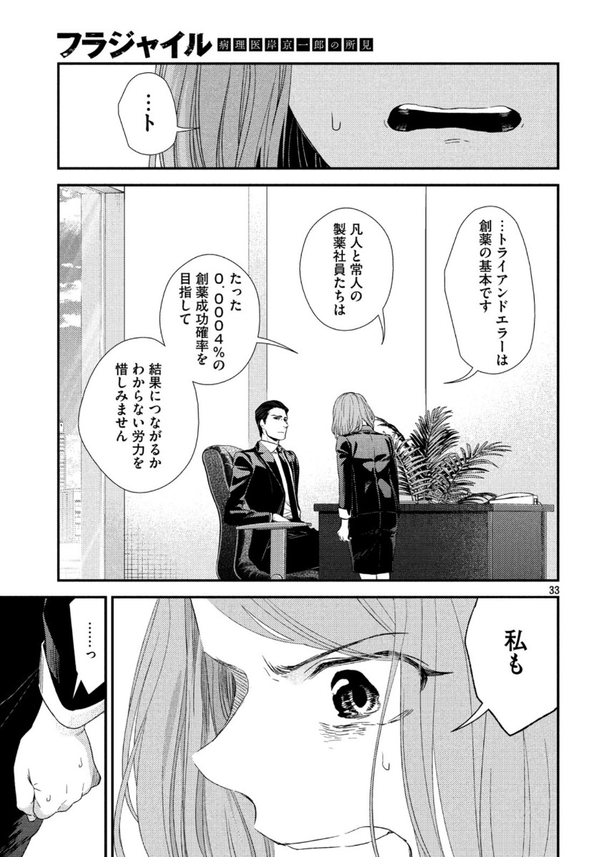 フラジャイル～病理医岸京一郎の所見～ 第70話 - Page 33