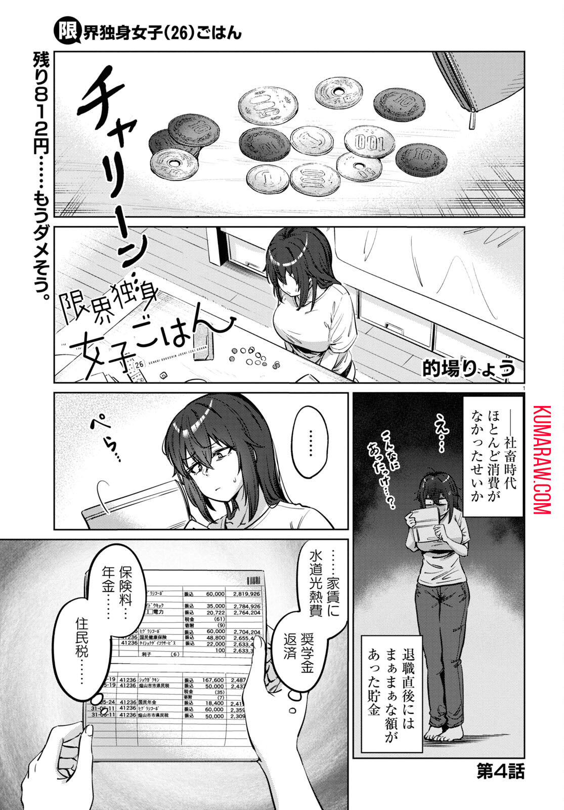 限界独身女子(26)ごはん 第4話 - Page 1