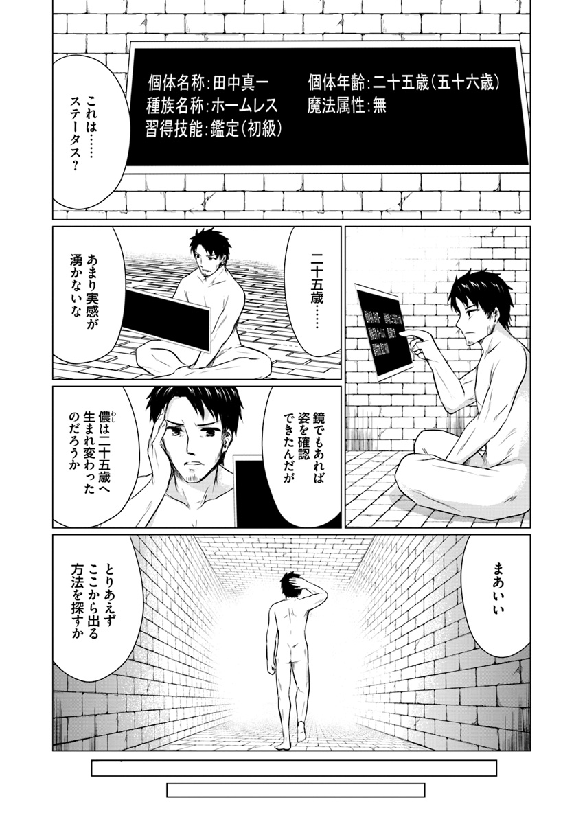 ホームレス転生～異世界で自由すぎる自給自足生活～ 第1話 - Page 13