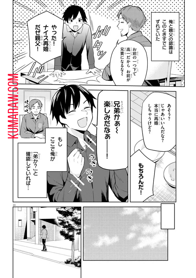 じつは義妹でした。～最近できた義理の弟の距離感がやたら近いわけ～ 第1話 - Page 10