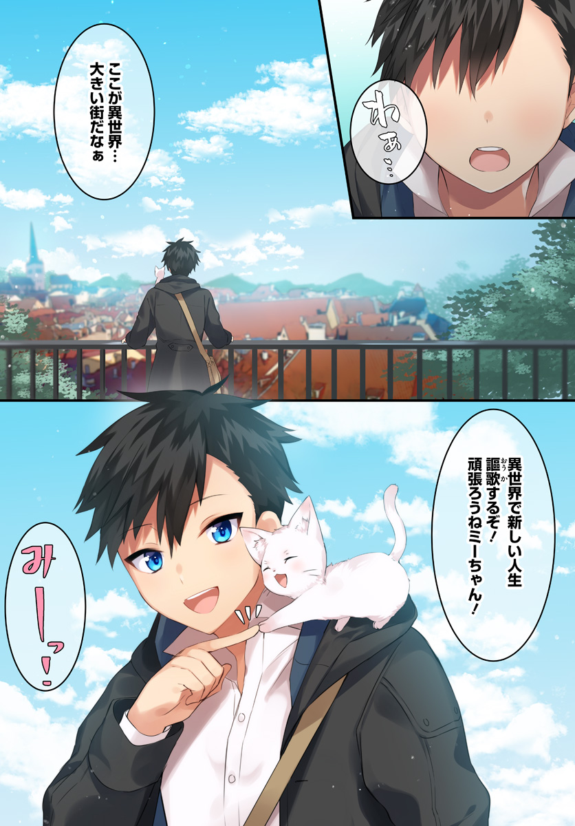 神猫ミーちゃんと猫用品召喚師の異世界奮闘記 第1話 - Page 1