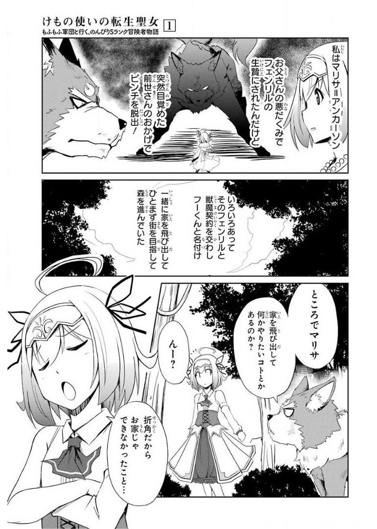 けもの使いの転生聖女～もふもふ軍団と行く、のんびりSランク冒険者物語～ 第2話 - Page 1