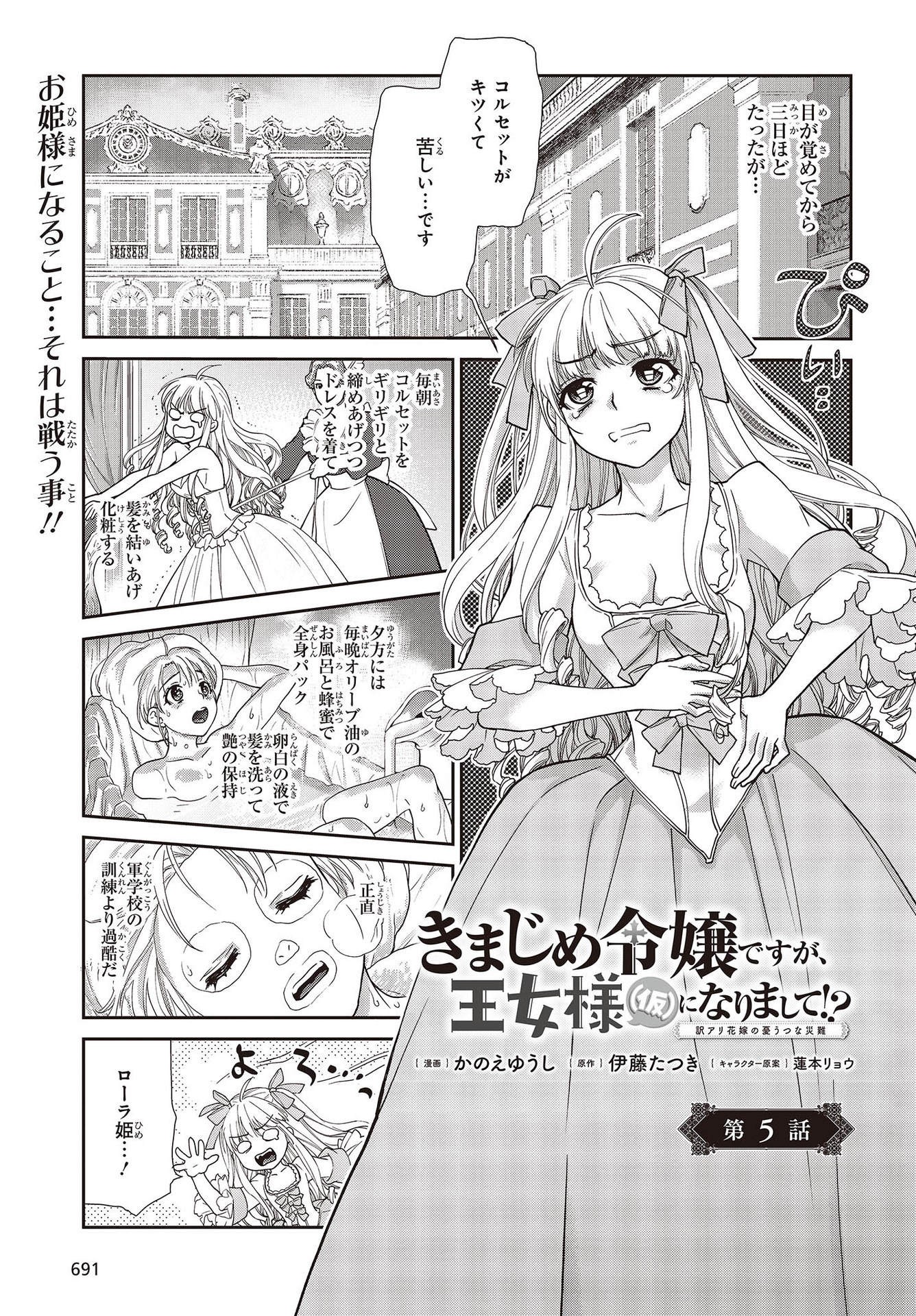 きまじめ令嬢ですが、王女様（仮）になりまして!? 訳アリ花嫁の憂うつな災難 第5話 - Page 1