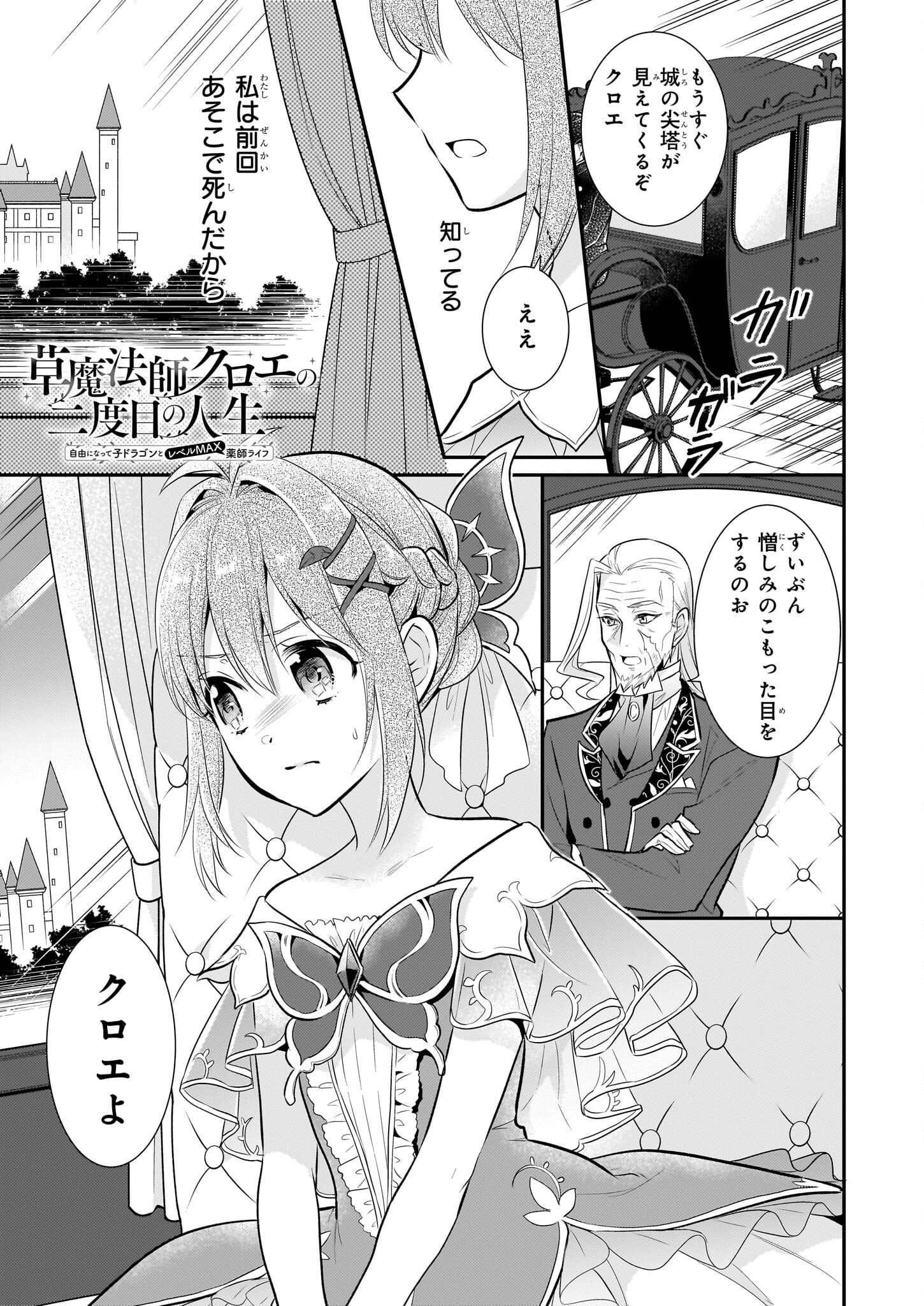 草魔法師クロエの二度目の人生 自由になって子ドラゴンとレベルMAX薬師ライフ 第12話 - Page 1