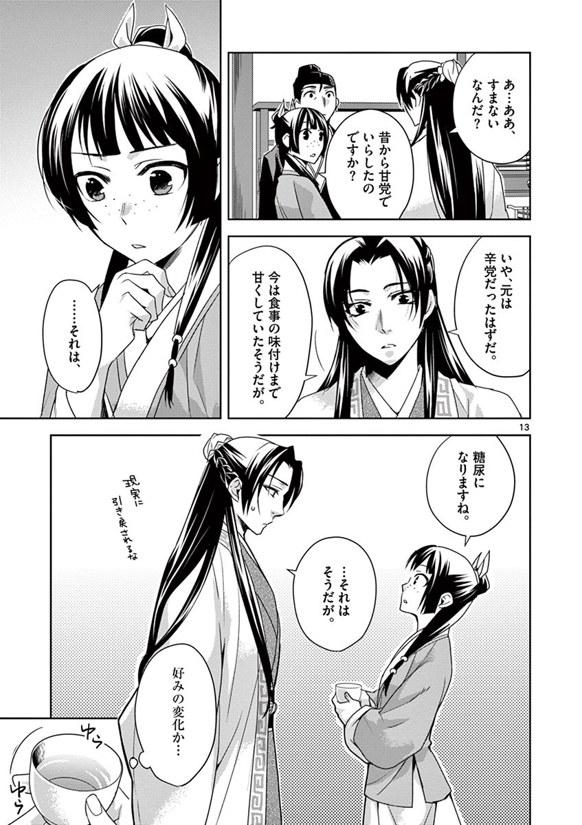 薬屋のひとりごと～猫猫の後宮謎解き手帳～ The Apothecarys Monologue (KURATA Minoji) 第15話 - Page 13