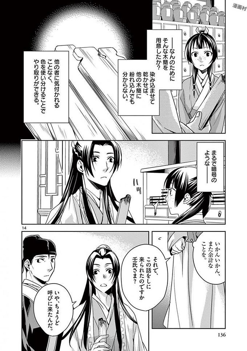 薬屋のひとりごと～猫猫の後宮謎解き手帳～ The Apothecarys Monologue (KURATA Minoji) 第4話 - Page 14