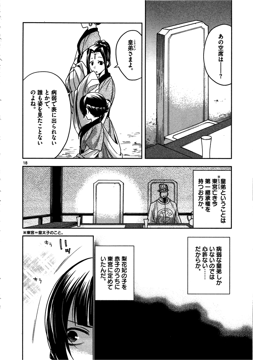 薬屋のひとりごと～猫猫の後宮謎解き手帳～ The Apothecarys Monologue (KURATA Minoji) 第6話 - Page 18