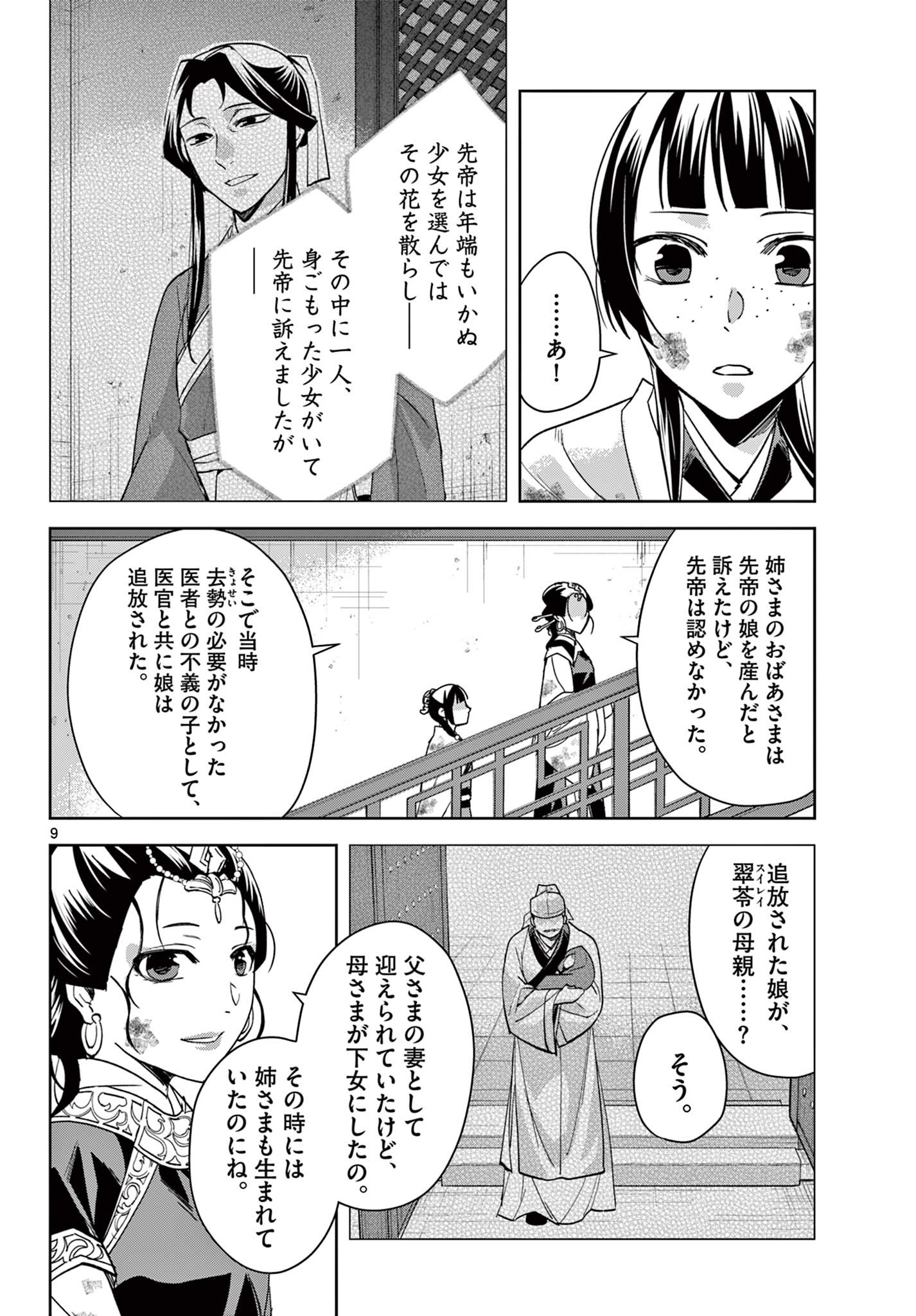 薬屋のひとりごと～猫猫の後宮謎解き手帳～ The Apothecarys Monologue (KURATA Minoji) 第73話 - Page 9