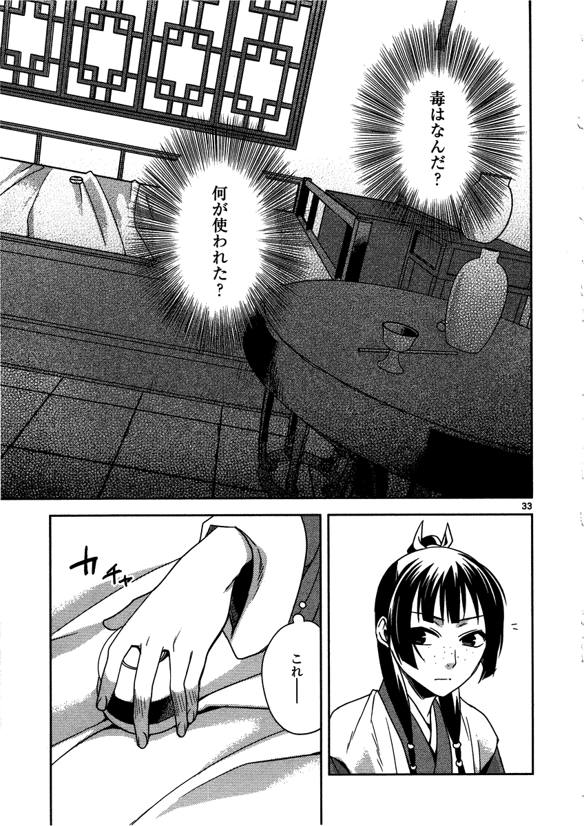 薬屋のひとりごと～猫猫の後宮謎解き手帳～ The Apothecarys Monologue (KURATA Minoji) 第8話 - Page 33