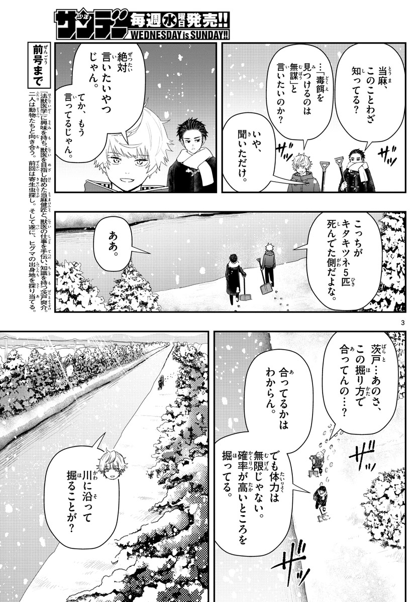 ラストカルテ-法獣医学者当麻健匠の記憶- 第29話 - Page 3