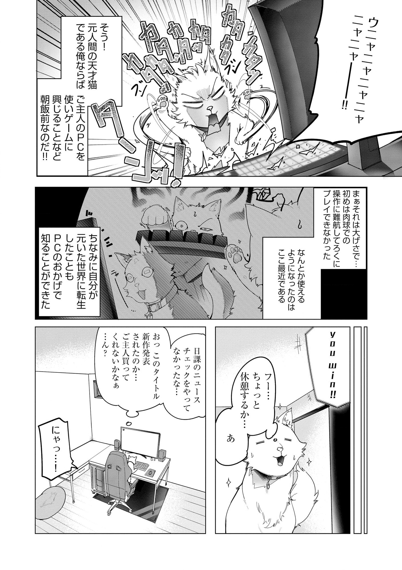 猫に転生したけど、暇なのでゲーマー女子と一緒にＶＲＭＭＯをする 第1.1話 - Page 13