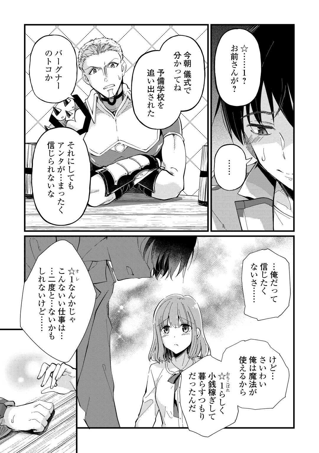 落ちこぼれ〔☆1〕魔法使いは、今日も無意識にチートを使う 第2話 - Page 21