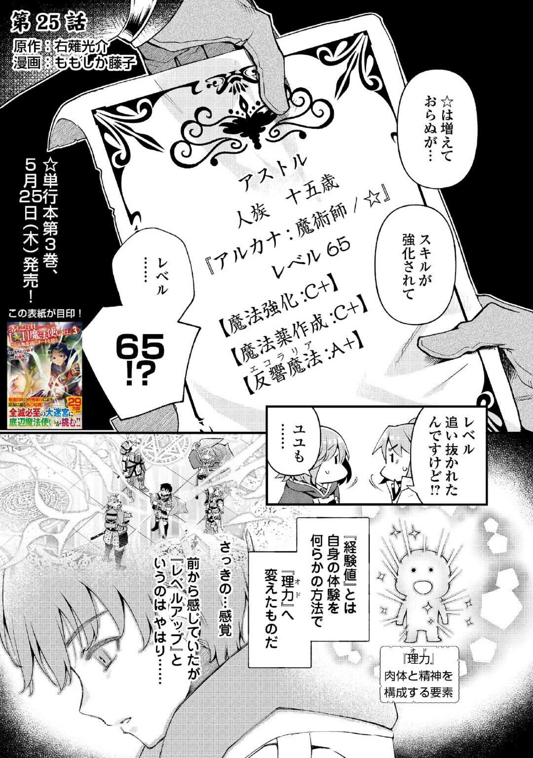 落ちこぼれ〔☆1〕魔法使いは、今日も無意識にチートを使う 第25話 - Page 1