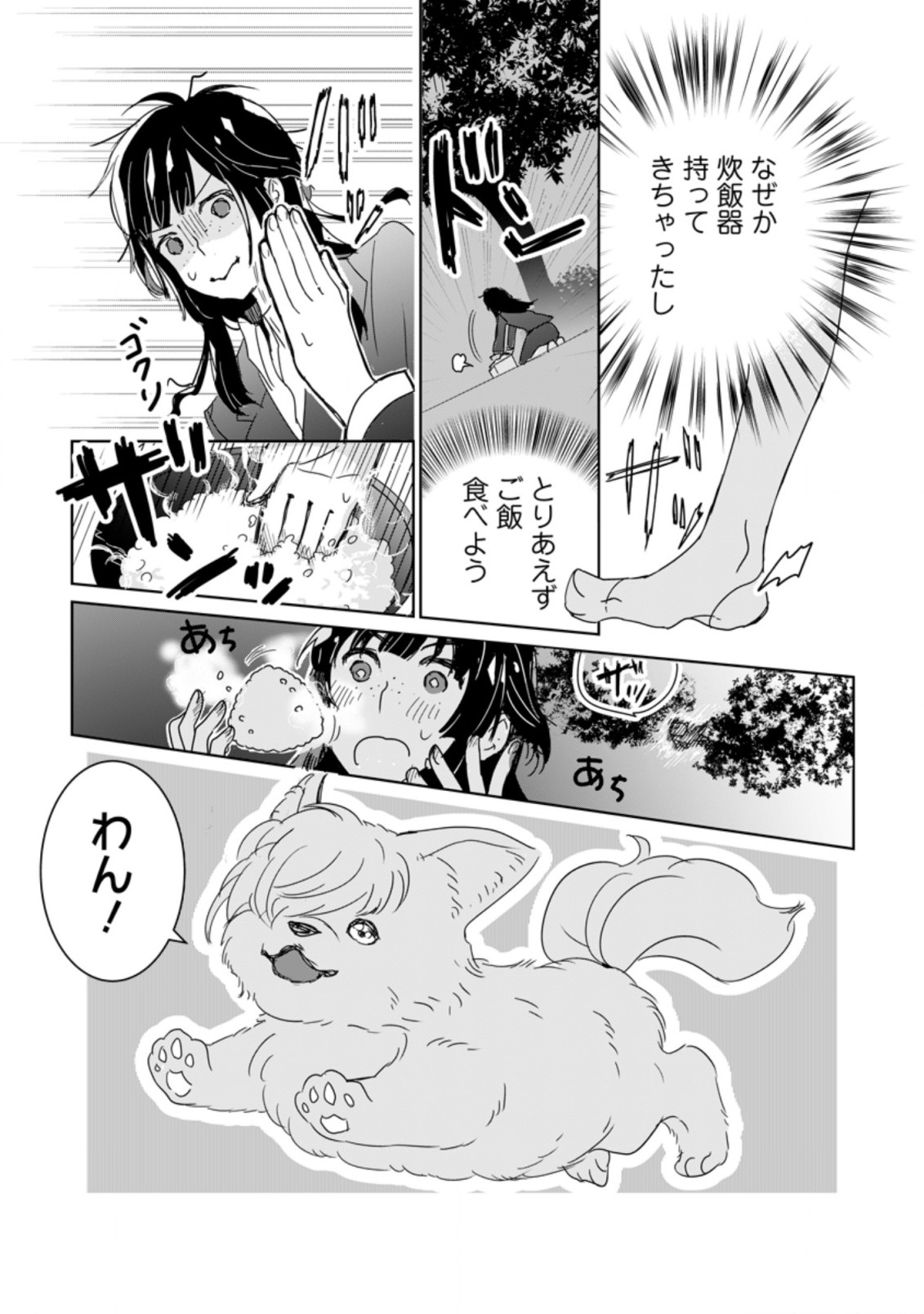 聖女じゃないと追放されたので、もふもふ従者(聖獣)とおにぎりを握る 第1.2話 - Page 1