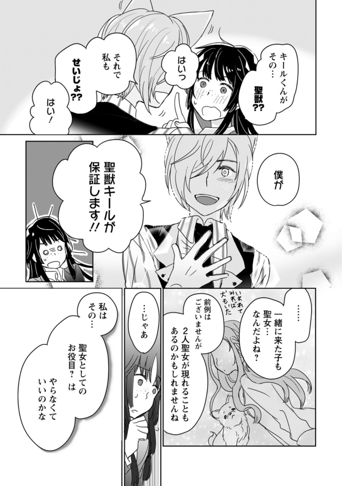 聖女じゃないと追放されたので、もふもふ従者(聖獣)とおにぎりを握る 第1.3話 - Page 3