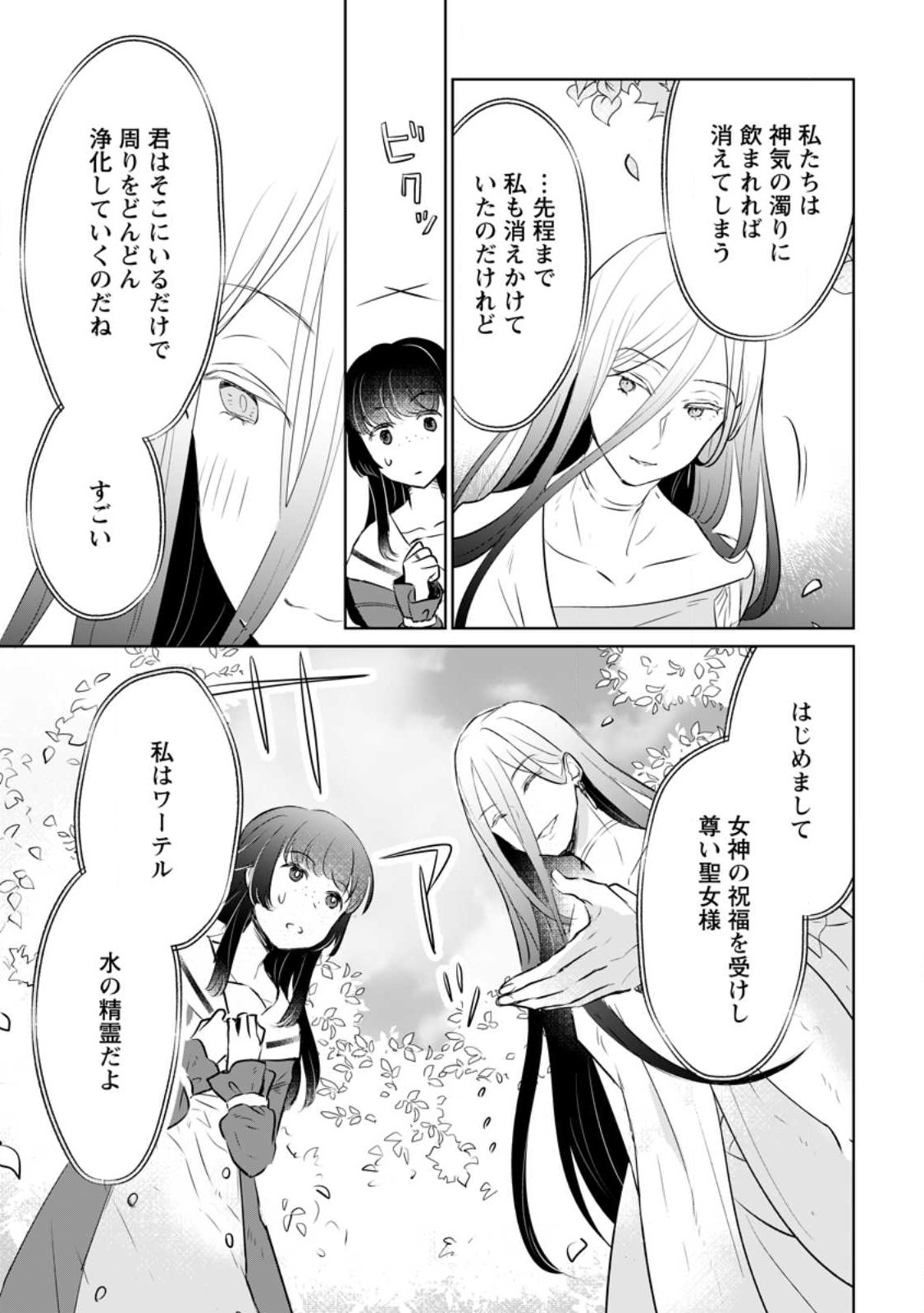 聖女じゃないと追放されたので、もふもふ従者(聖獣)とおにぎりを握る 第21.1話 - Page 5