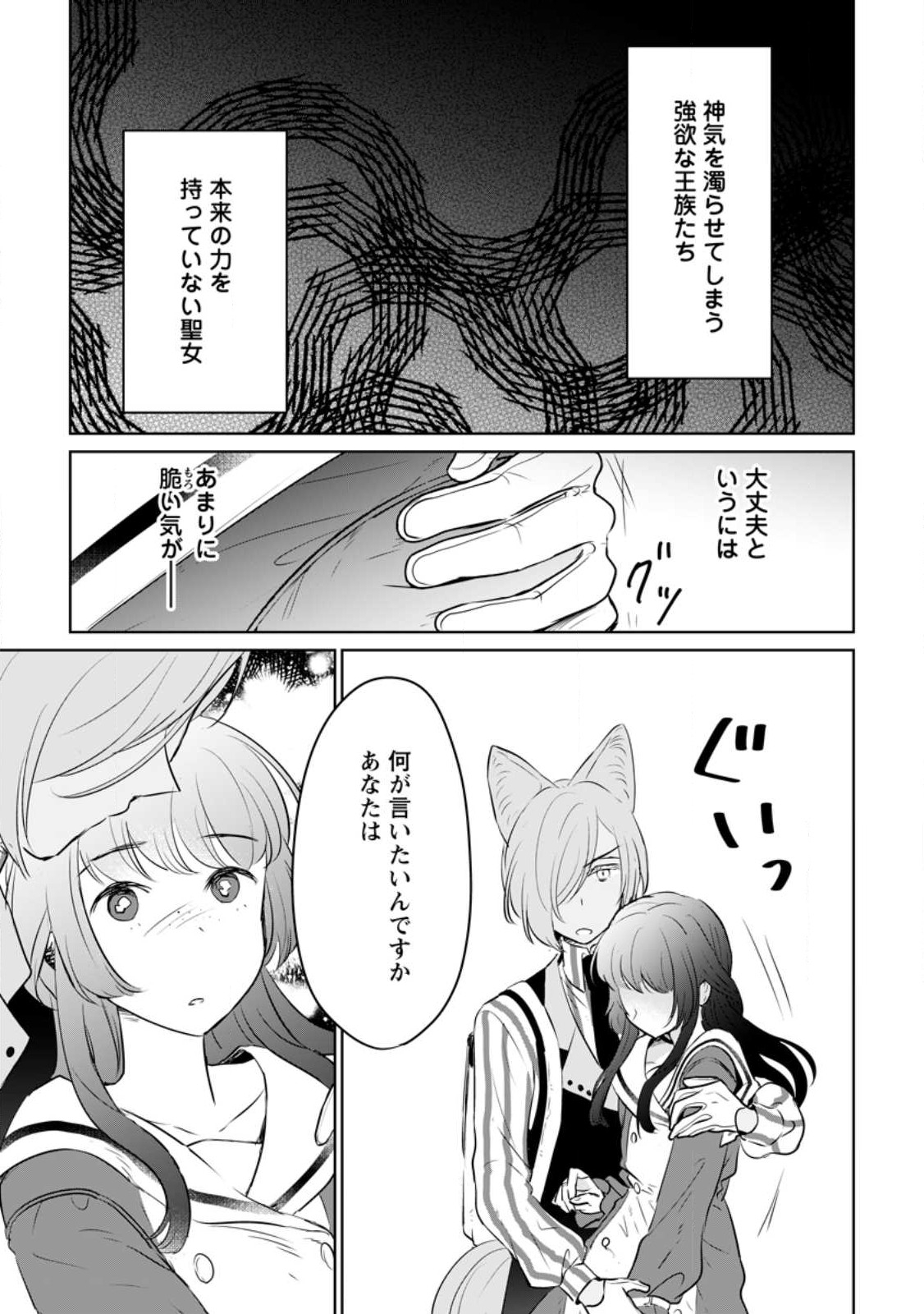 聖女じゃないと追放されたので、もふもふ従者(聖獣)とおにぎりを握る 第21.1話 - Page 11