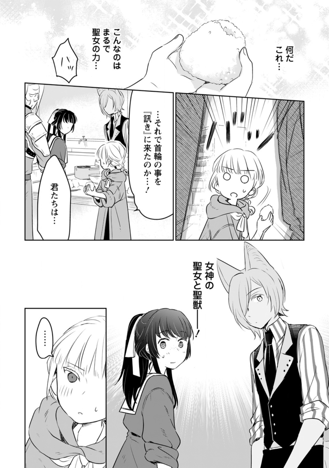 聖女じゃないと追放されたので、もふもふ従者(聖獣)とおにぎりを握る 第28.1話 - Page 10