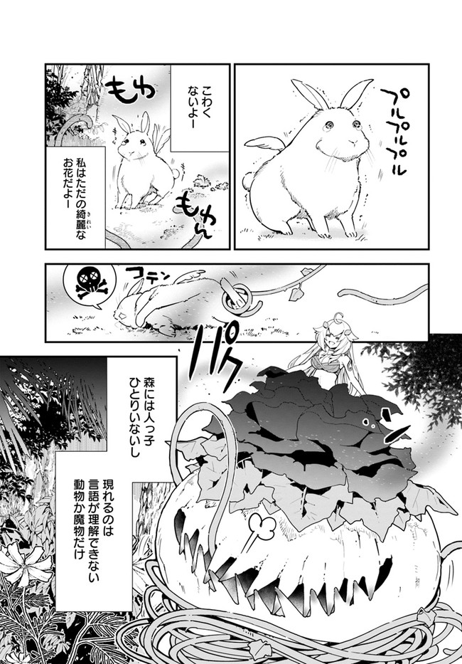 植物モンスター娘日記　～聖女だった私が裏切られた果てにアルラウネに転生してしまったので、これからは光合成をしながら静かに植物ライフを過ごします～ 第2話 - Page 3